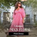 🏖️Summer Cool Deal: 50% OFF!!🎀Women's V-Neck Printed Dress