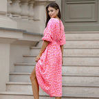 🏖️Summer Cool Deal: 50% OFF!!🎀Women's V-Neck Printed Dress