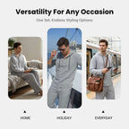 📢📢60% OFF !!!Men's Hooded Casual Loose Top & Pants 2-Piece Set