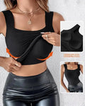 🔥Last Day Promotion 60% OFF⏰👙Women's U Neck Thermal Tank Tops with Built-In Bra👍