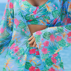 🏖️Summer Specials🌴 Women's Fashion Multicolor Printed Bikini Swimsuit (3 Piece Set)
