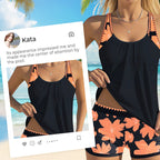 Women's Print Tankini & Shorts 2-Piece Swimwear Set