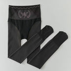 Women's Plush Lined High Waist Sheer Tights Tummy Control Tights
