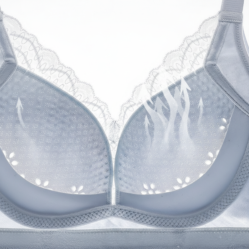 Women's Breathable Wire-Free Lace Minimizer Bra