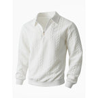 Men's Casual Half-Zip Cable-Knit Sweater