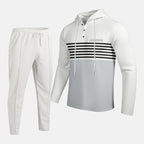Men's Color-Block Hooded Tracksuit Set