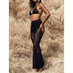 👖51% OFF!🌞Elegant Lace Flare Pants with High-Waisted Design