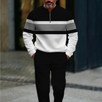 📢60% OFF!🔥Men's Graphic Print Pullover & Pants Set