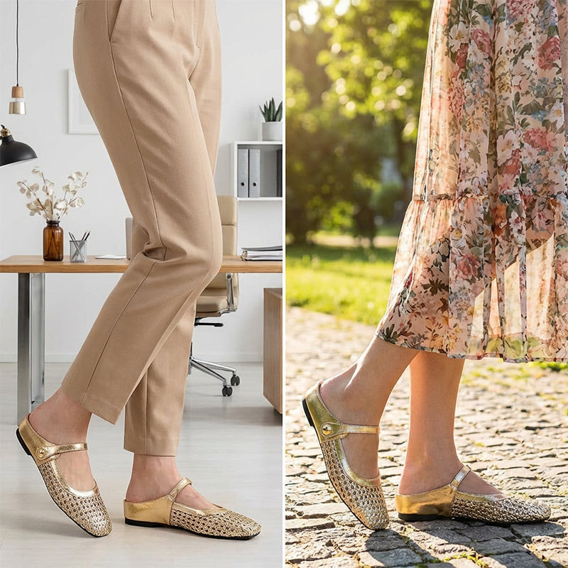 ⏳Time-Limited Special⏰Women's Woven Square-Toe Mary Jane Mules