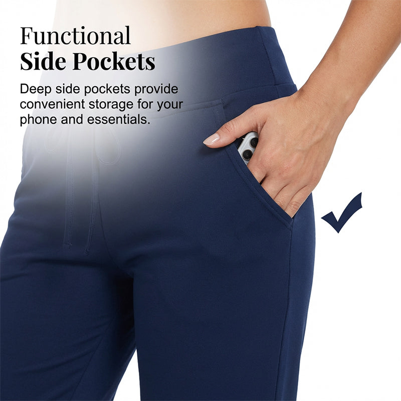 Drawstring Waist Cropped Sweatpants for Lounging