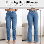 ⏰ Now only 50% Off!🔥Women's High-Waist Stretch Flare Jeans