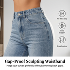 ✨ 50% OFF NOW! 👖Women's High-Waisted Straight Leg Jeans – Elongate & Perfect Fit! 🤎