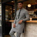 ⏳Time-Limited Special⏰Men's Modern Mandarin Collar Tunic and Pants Set