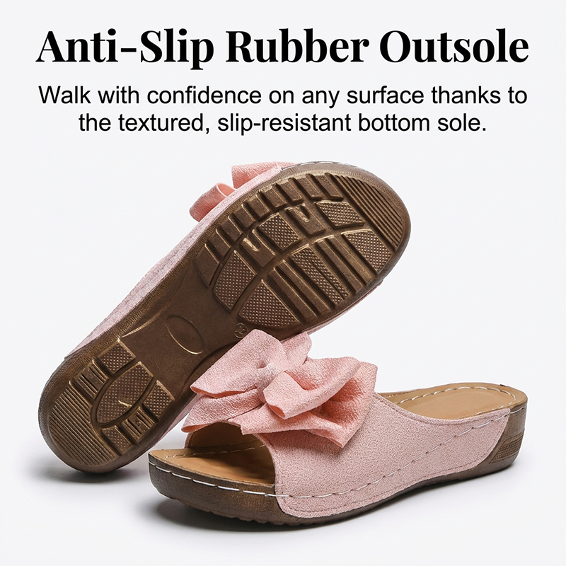 Women's Bowknot Peep-Toe Wedge Sandals
