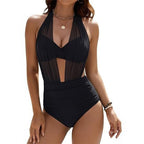 Women's Tummy Control Halter Swimsuit