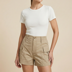 🥳SUMMER HOT SALE🥳💞50K+ SOLD!💥50% OFF! 🔥Women's High-Waist Cargo Shorts with Pockets— Free Shipping For Two Pieces