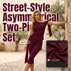 One-Shoulder Top & Capri Pants 2-Piece Set