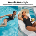 🥳2026 HOT SALE🥳💞50K+ SOLD!👵🏖️ 49% OFF! Women's One-Piece Swimsuit – Tummy control ruching, elegant twist-front. Wide straps stay put, no digging. Quick-dry fabric. Perfect for pool or beach. 🌊💕